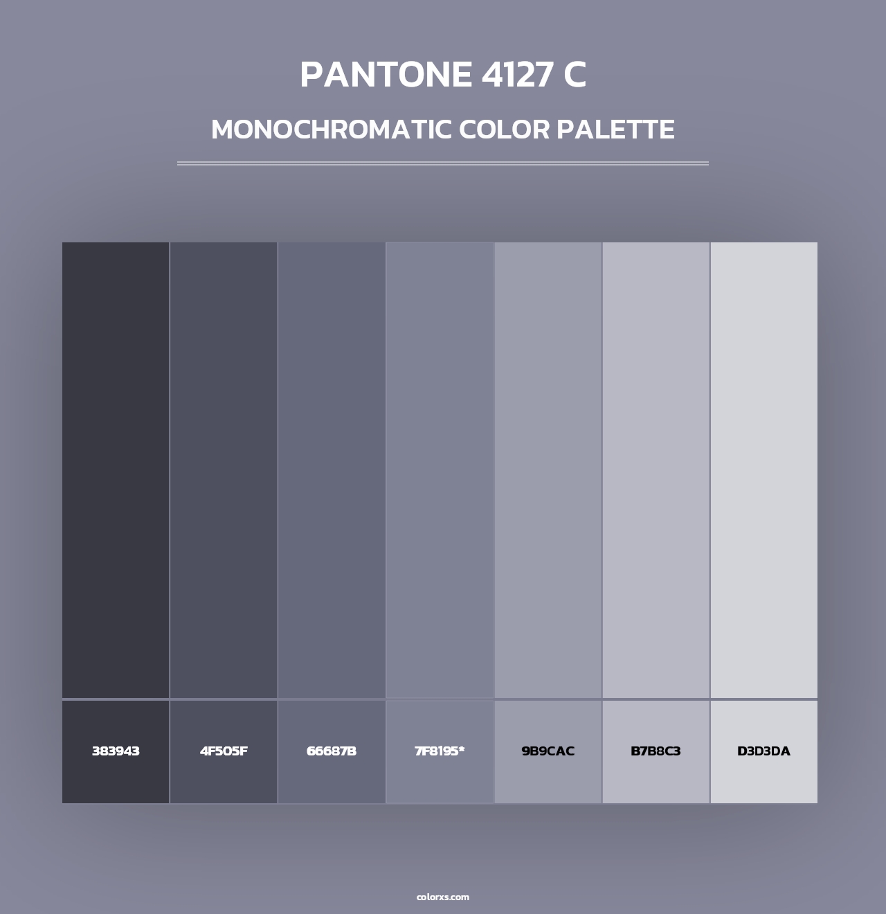 PANTONE 4127 C color palettes - colorxs.com
