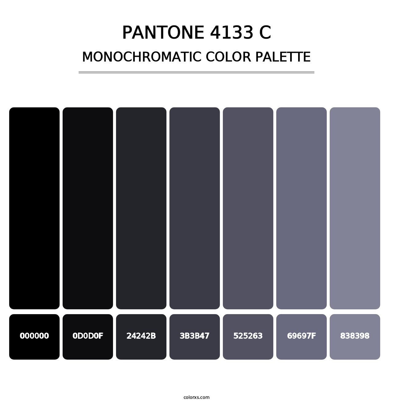 PANTONE 4133 C - Monochromatic Color Palette