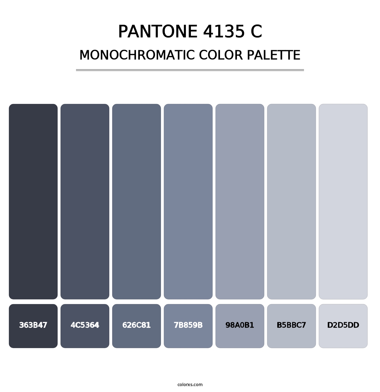 PANTONE 4135 C - Monochromatic Color Palette
