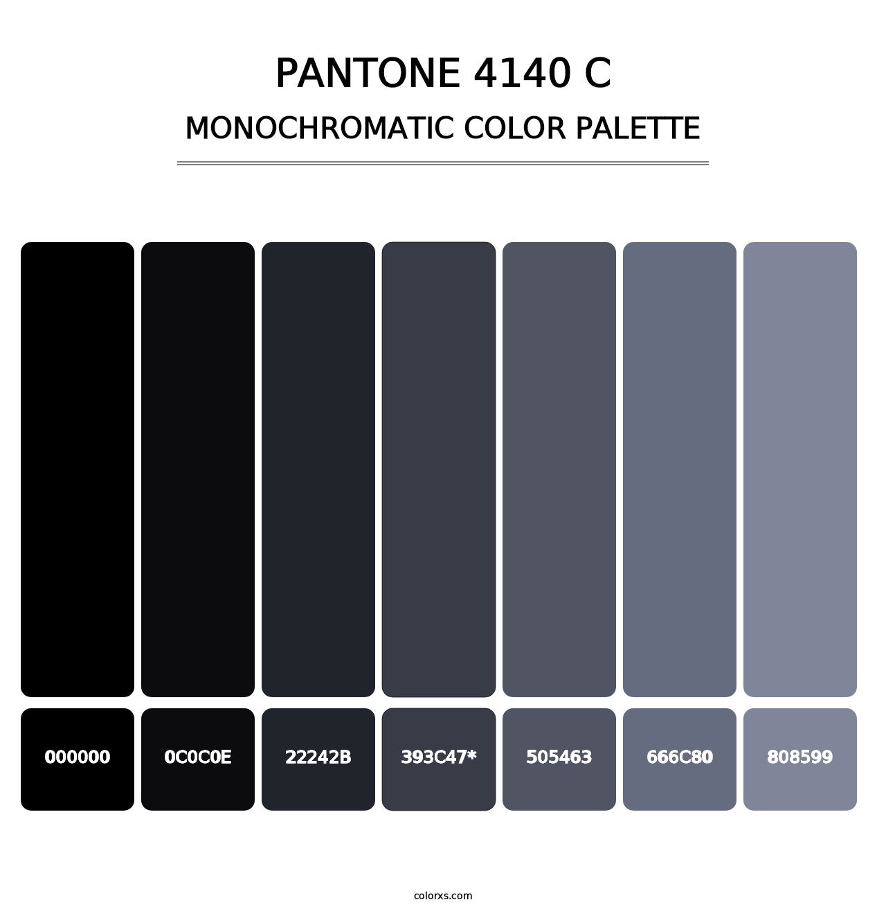PANTONE 4140 C - Monochromatic Color Palette
