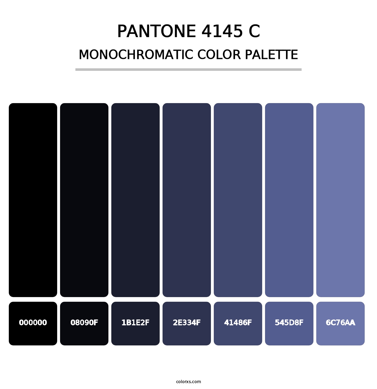 PANTONE 4145 C - Monochromatic Color Palette