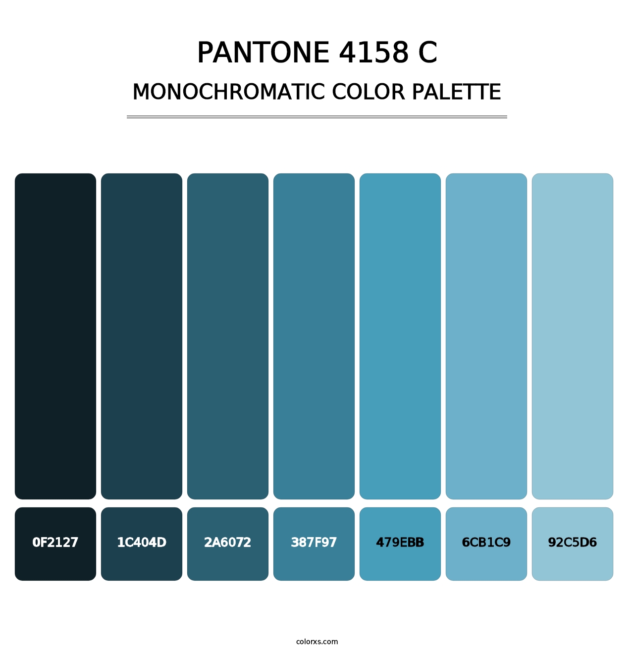 PANTONE 4158 C - Monochromatic Color Palette