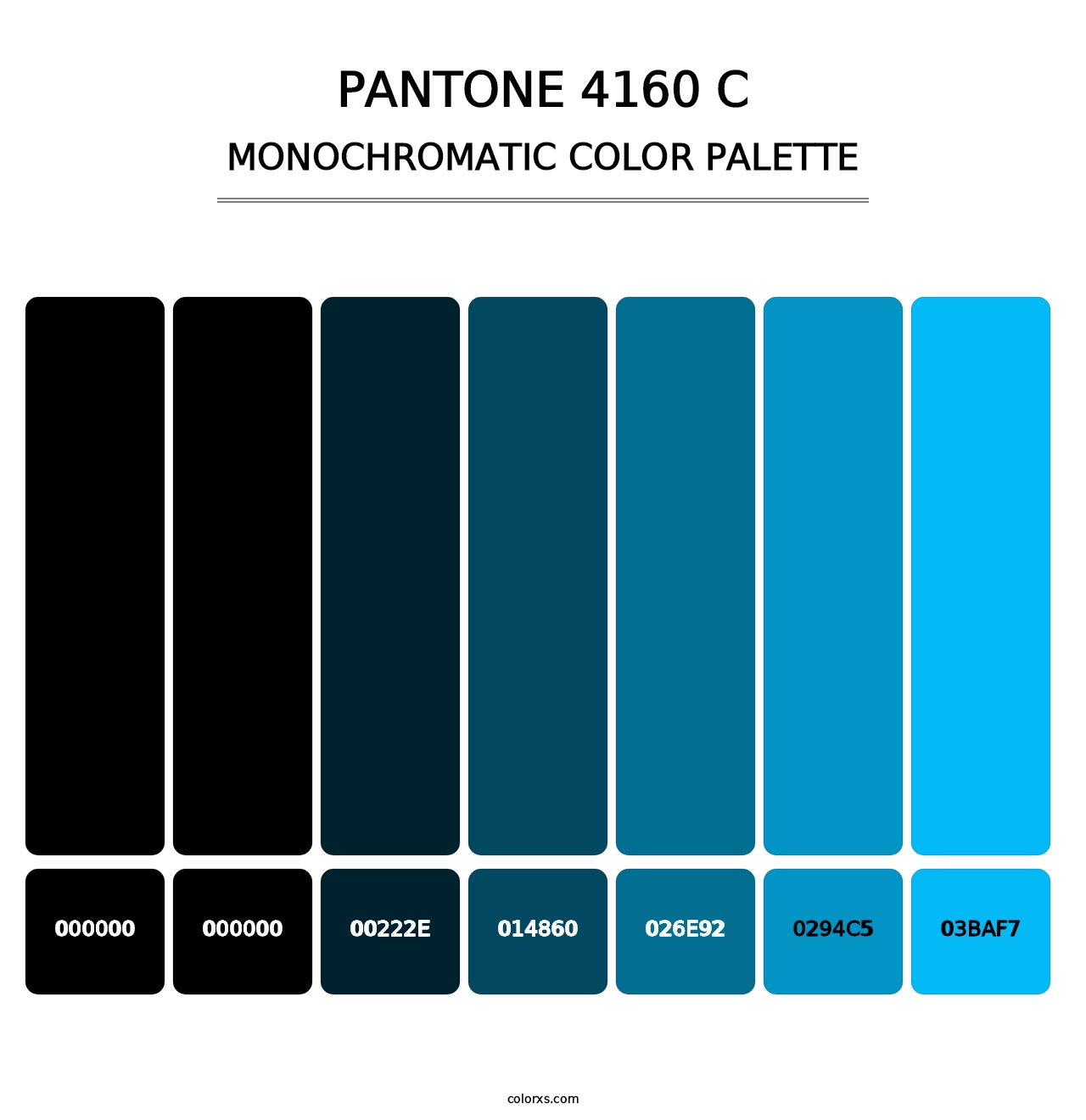 PANTONE 4160 C - Monochromatic Color Palette
