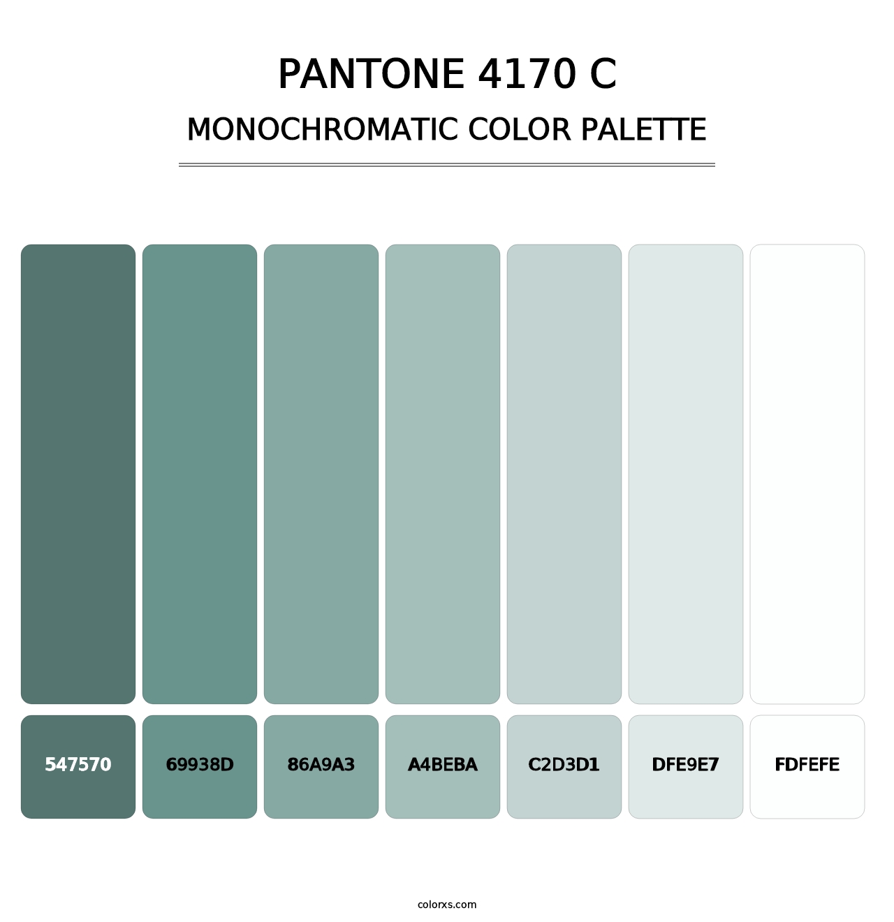 PANTONE 4170 C - Monochromatic Color Palette