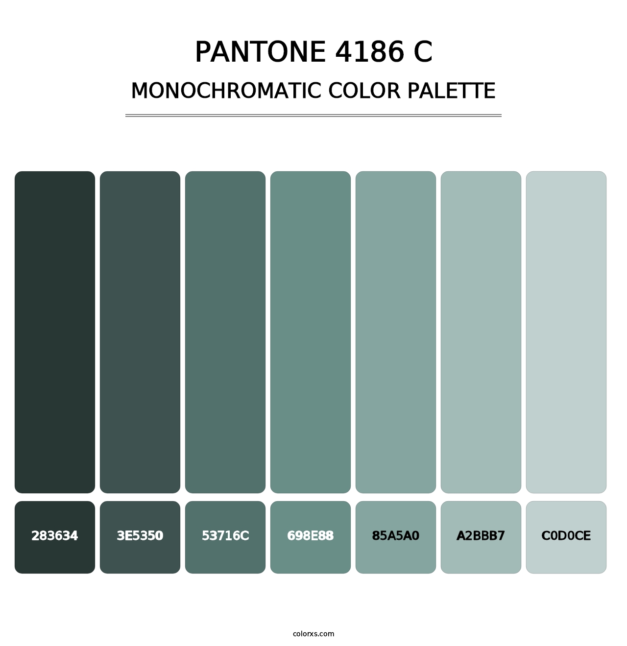 PANTONE 4186 C - Monochromatic Color Palette
