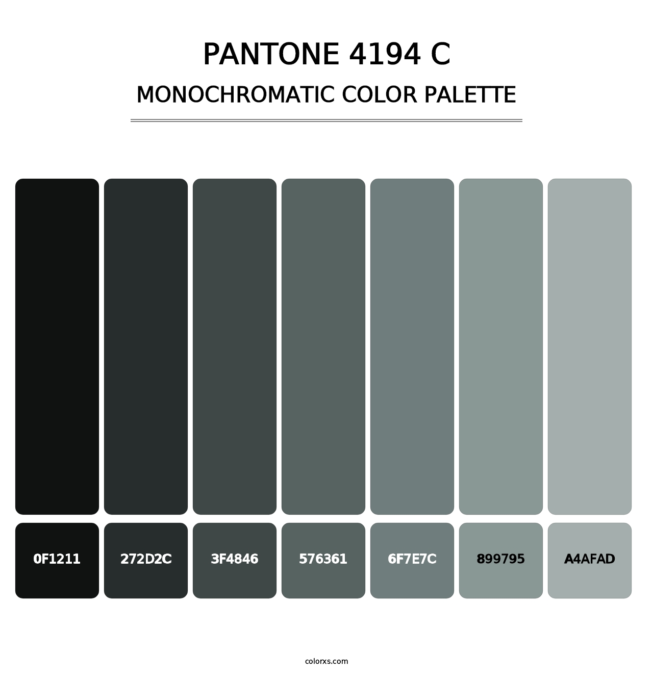 PANTONE 4194 C - Monochromatic Color Palette