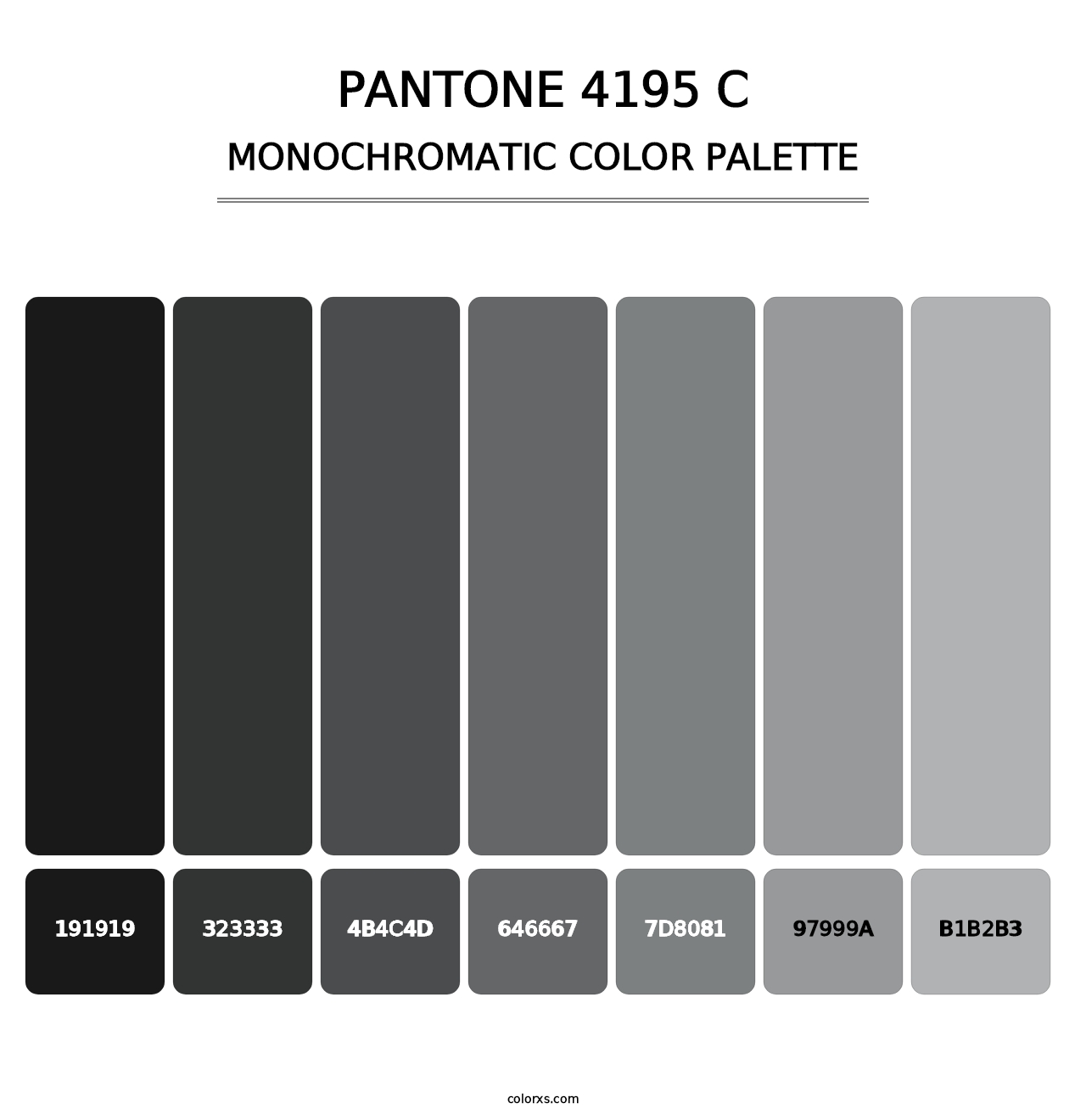 PANTONE 4195 C - Monochromatic Color Palette