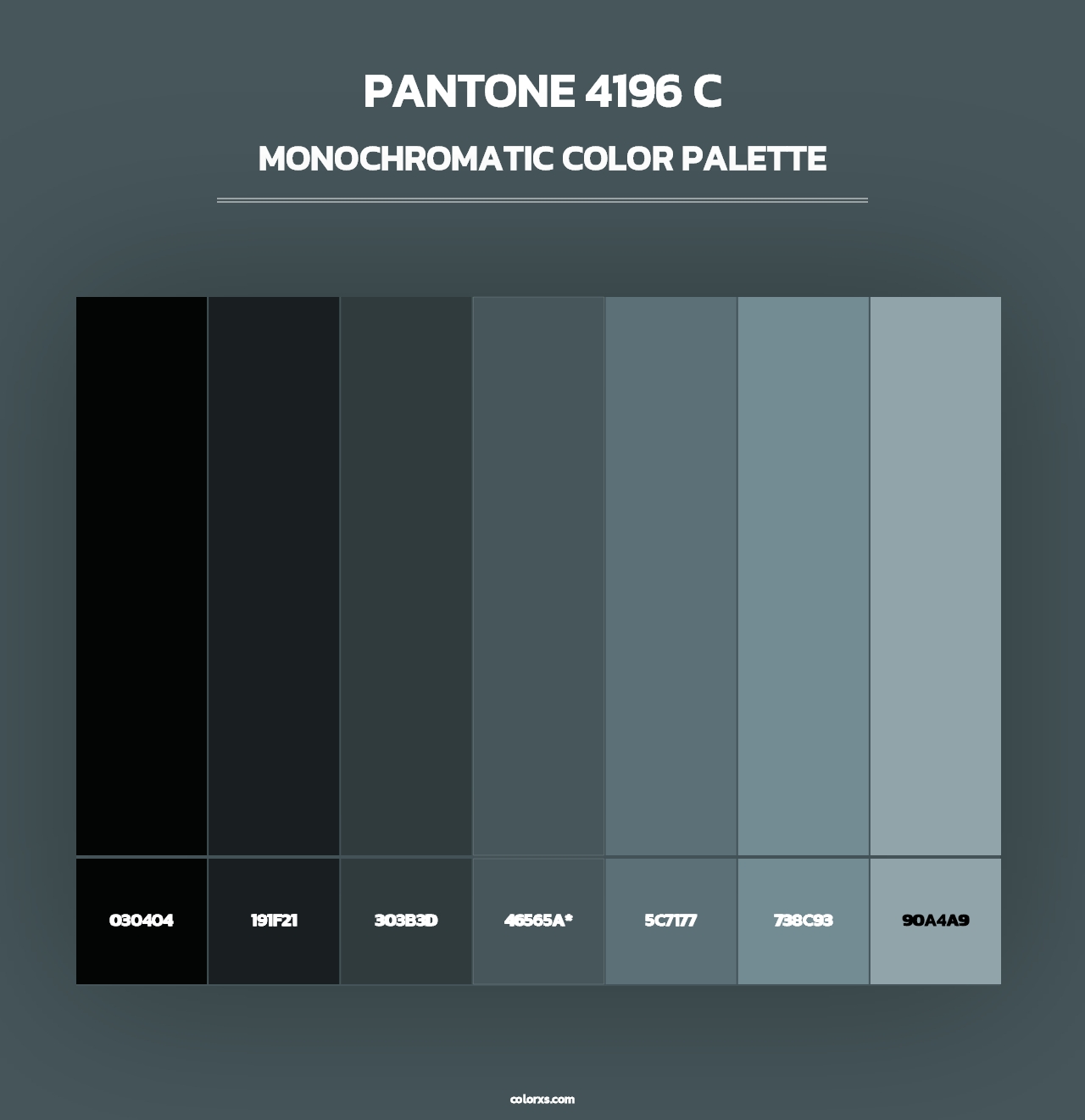 PANTONE 4196 C - Monochromatic Color Palette