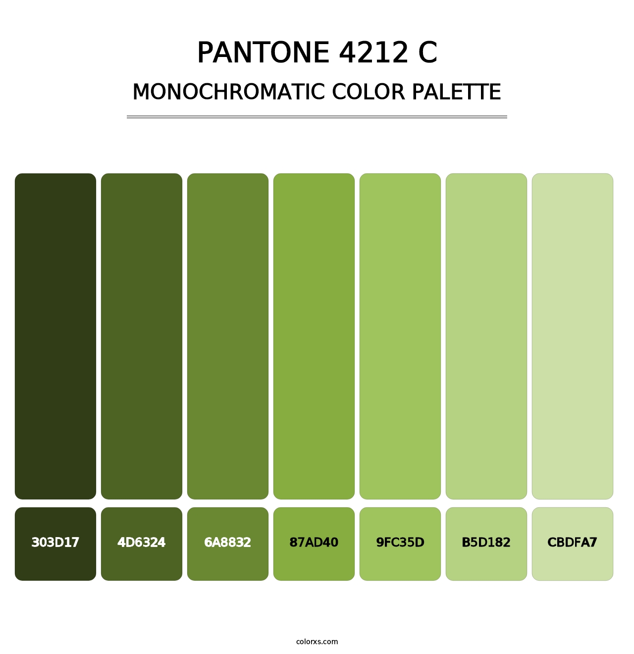 PANTONE 4212 C - Monochromatic Color Palette