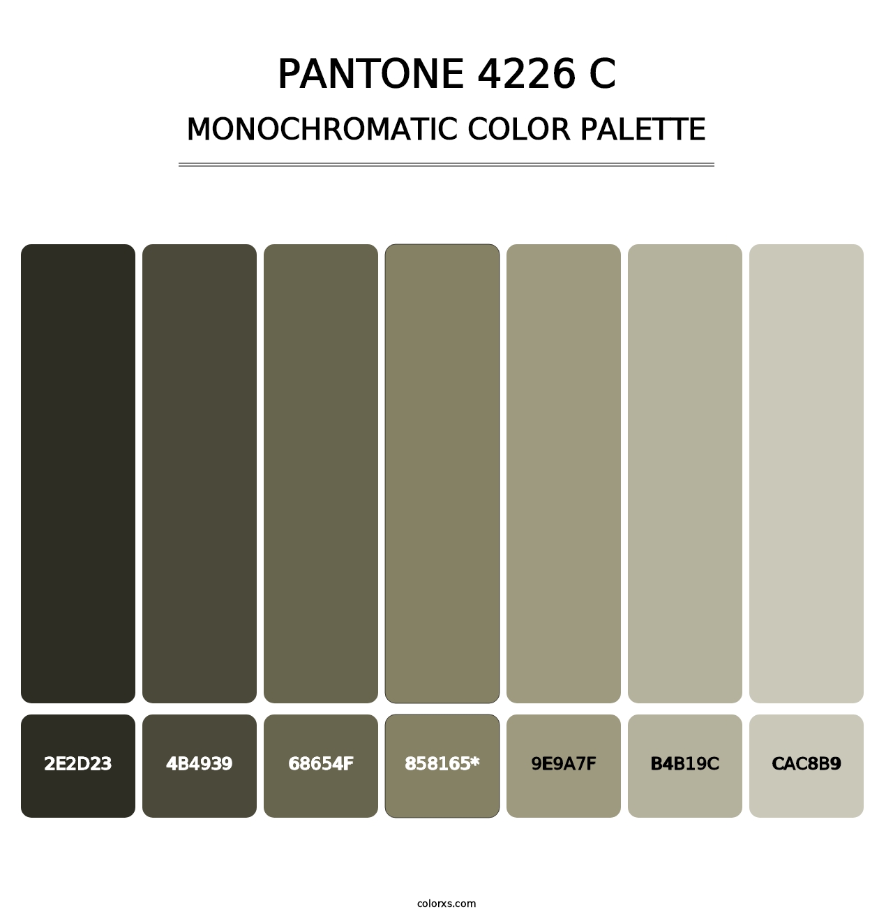 PANTONE 4226 C - Monochromatic Color Palette