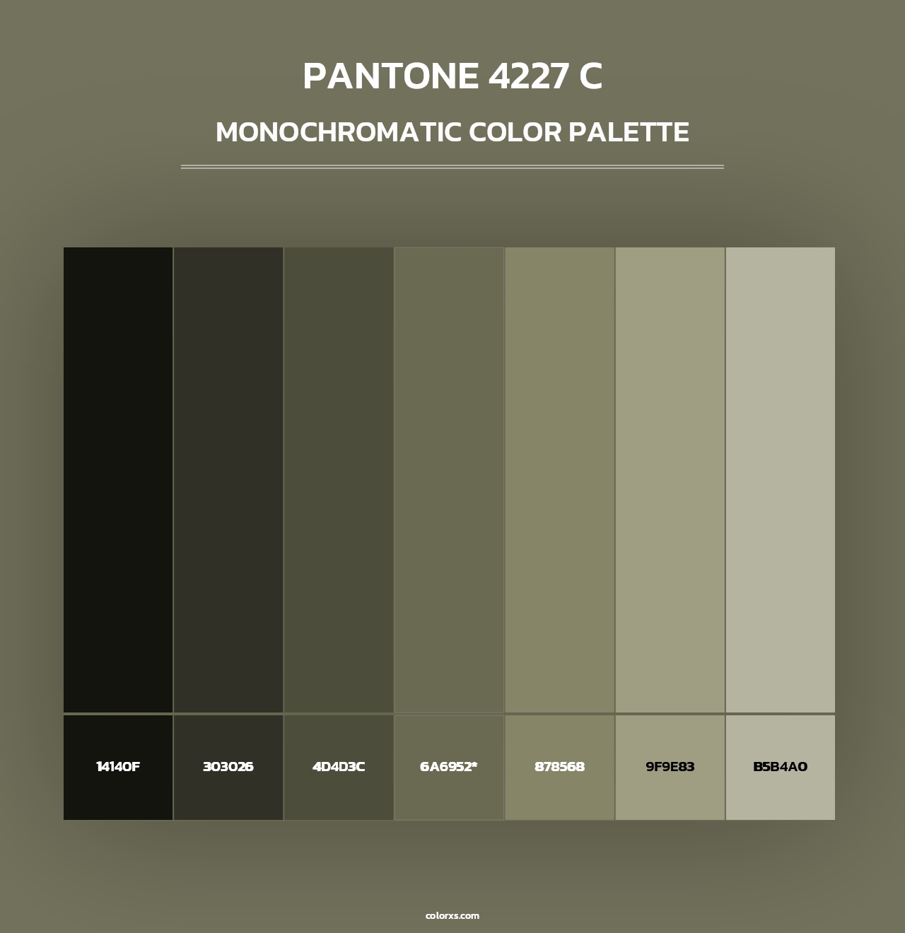 PANTONE 4227 C - Monochromatic Color Palette