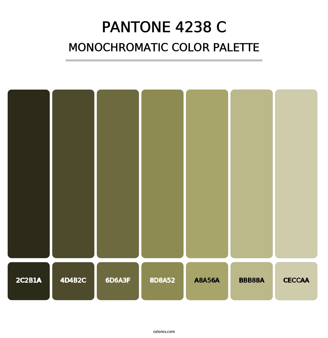 PANTONE 4238 C - Monochromatic Color Palette