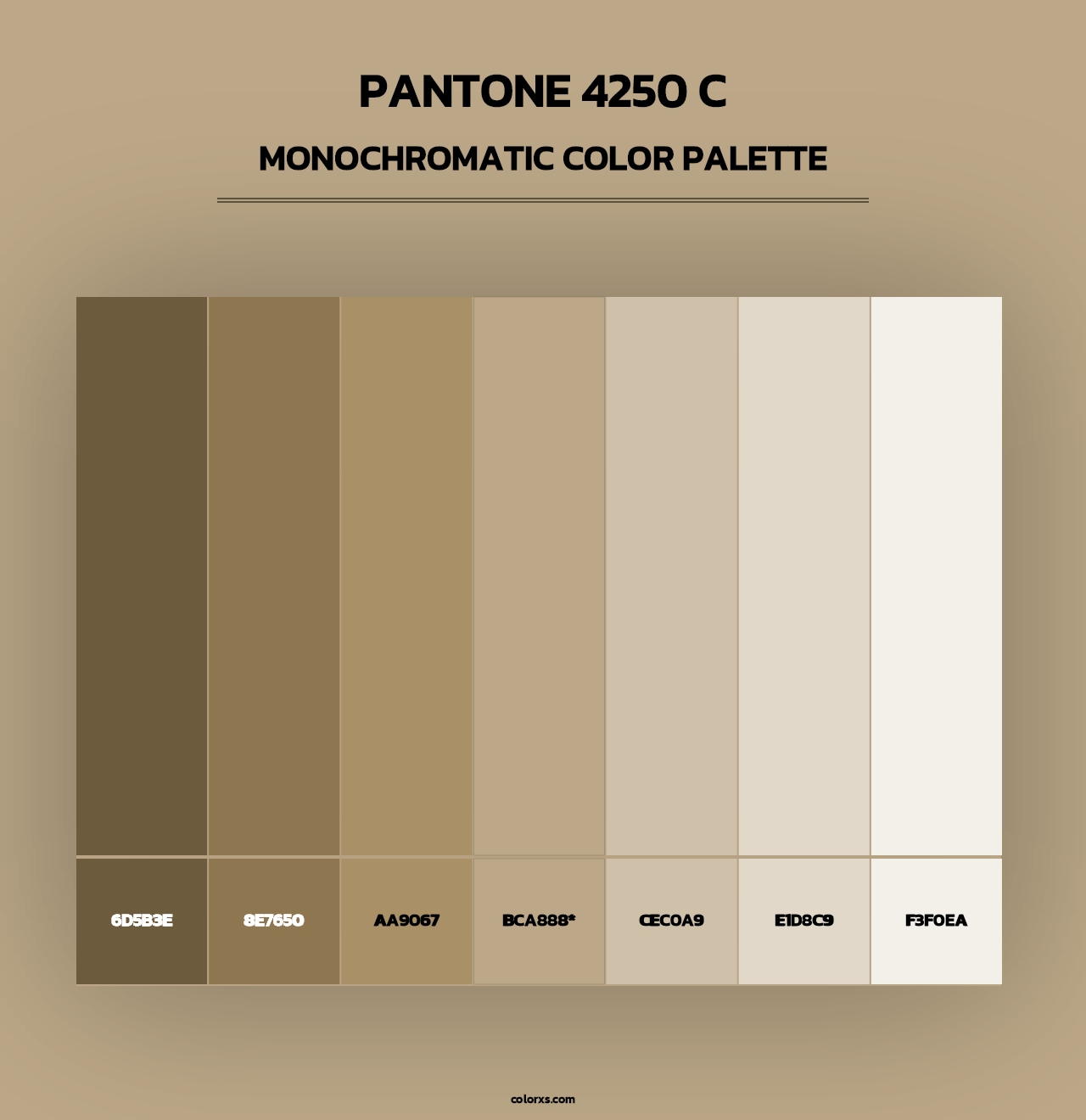 PANTONE 4250 C - Monochromatic Color Palette