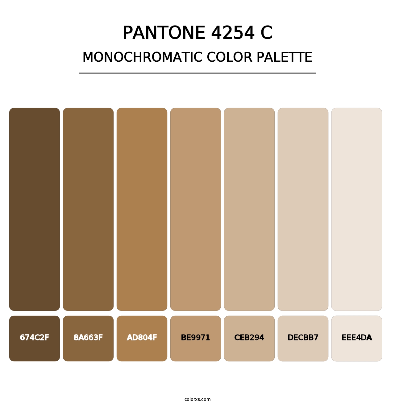 PANTONE 4254 C - Monochromatic Color Palette