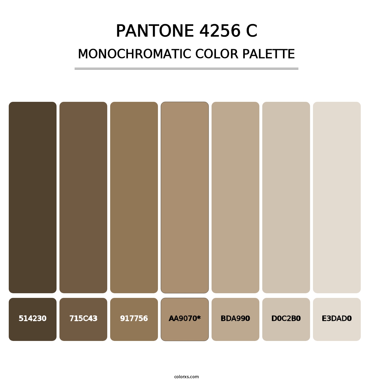 PANTONE 4256 C - Monochromatic Color Palette