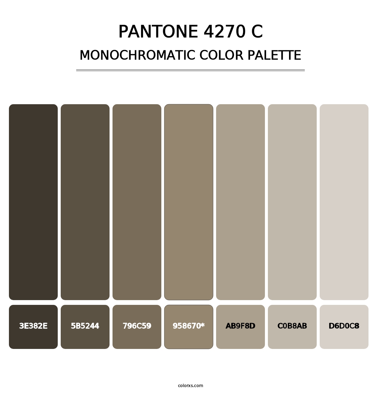 PANTONE 4270 C - Monochromatic Color Palette