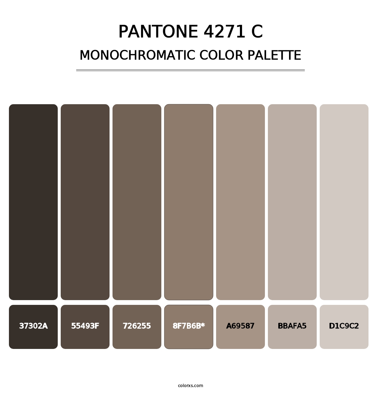 PANTONE 4271 C - Monochromatic Color Palette