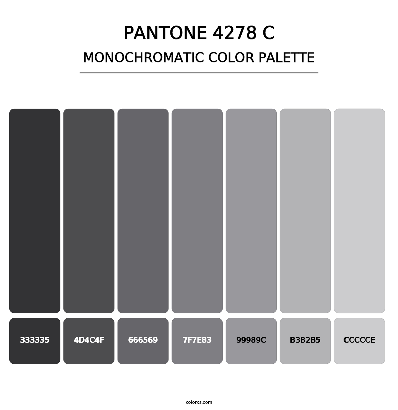 PANTONE 4278 C - Monochromatic Color Palette