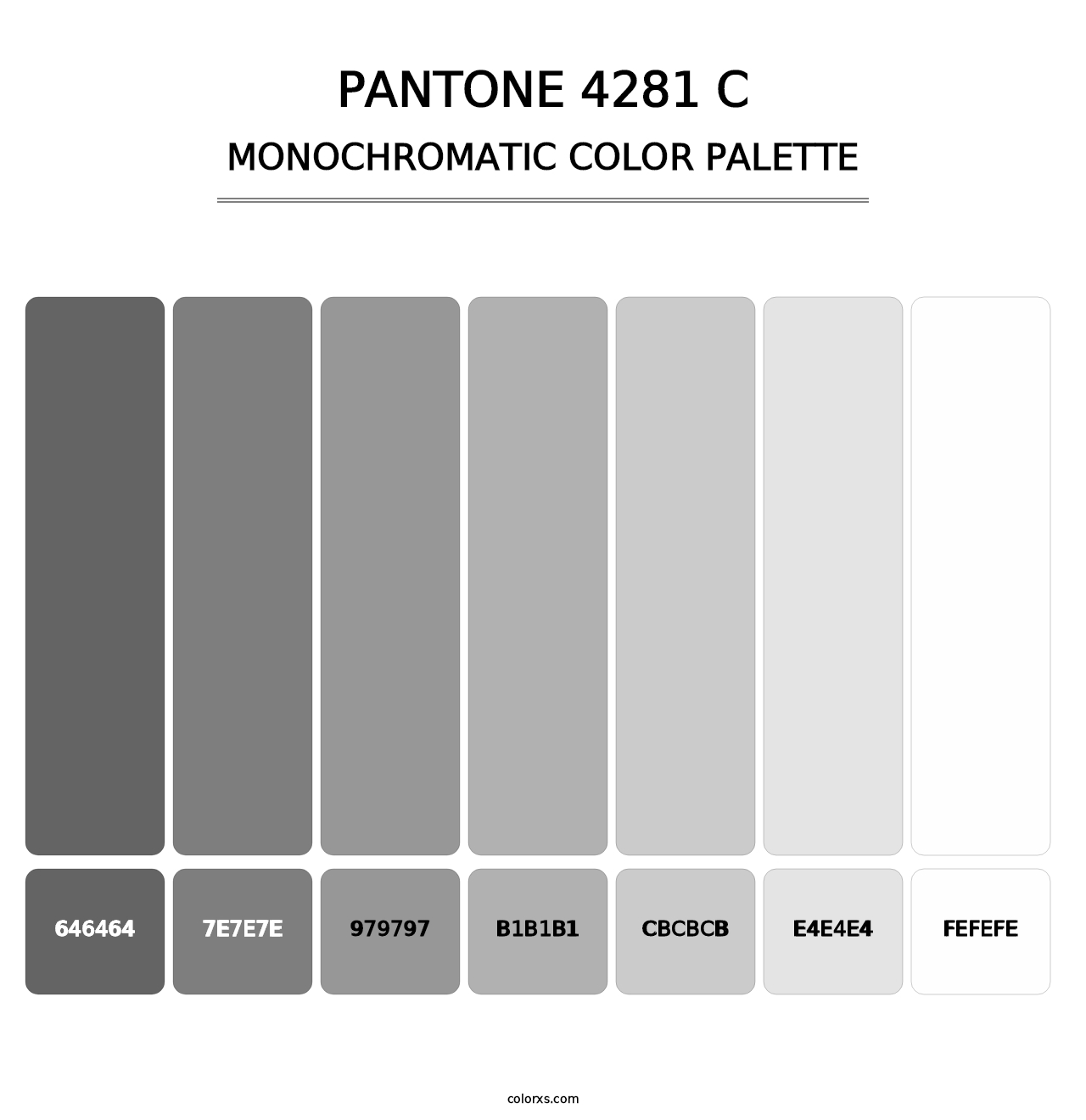 PANTONE 4281 C - Monochromatic Color Palette
