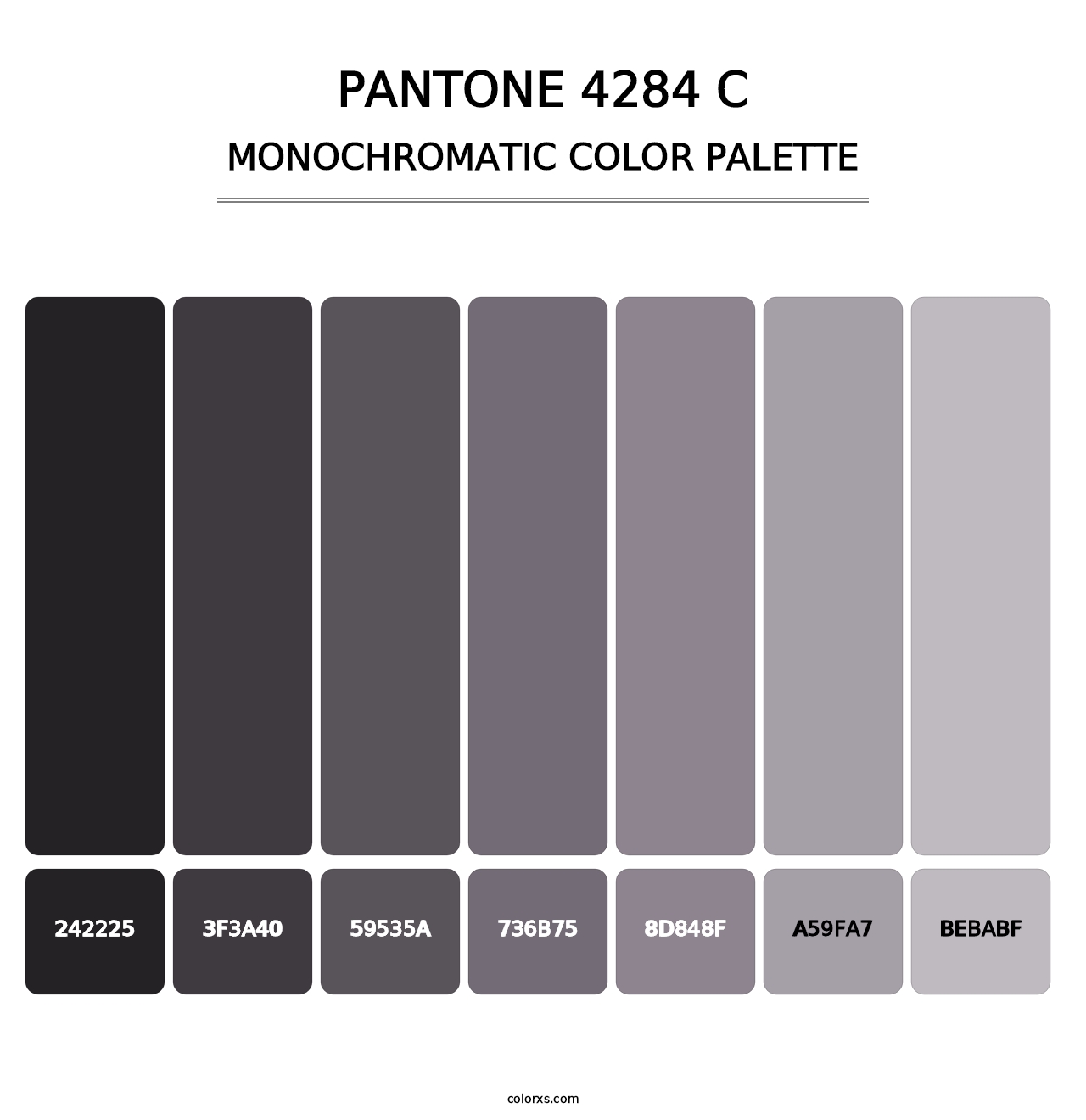 PANTONE 4284 C - Monochromatic Color Palette