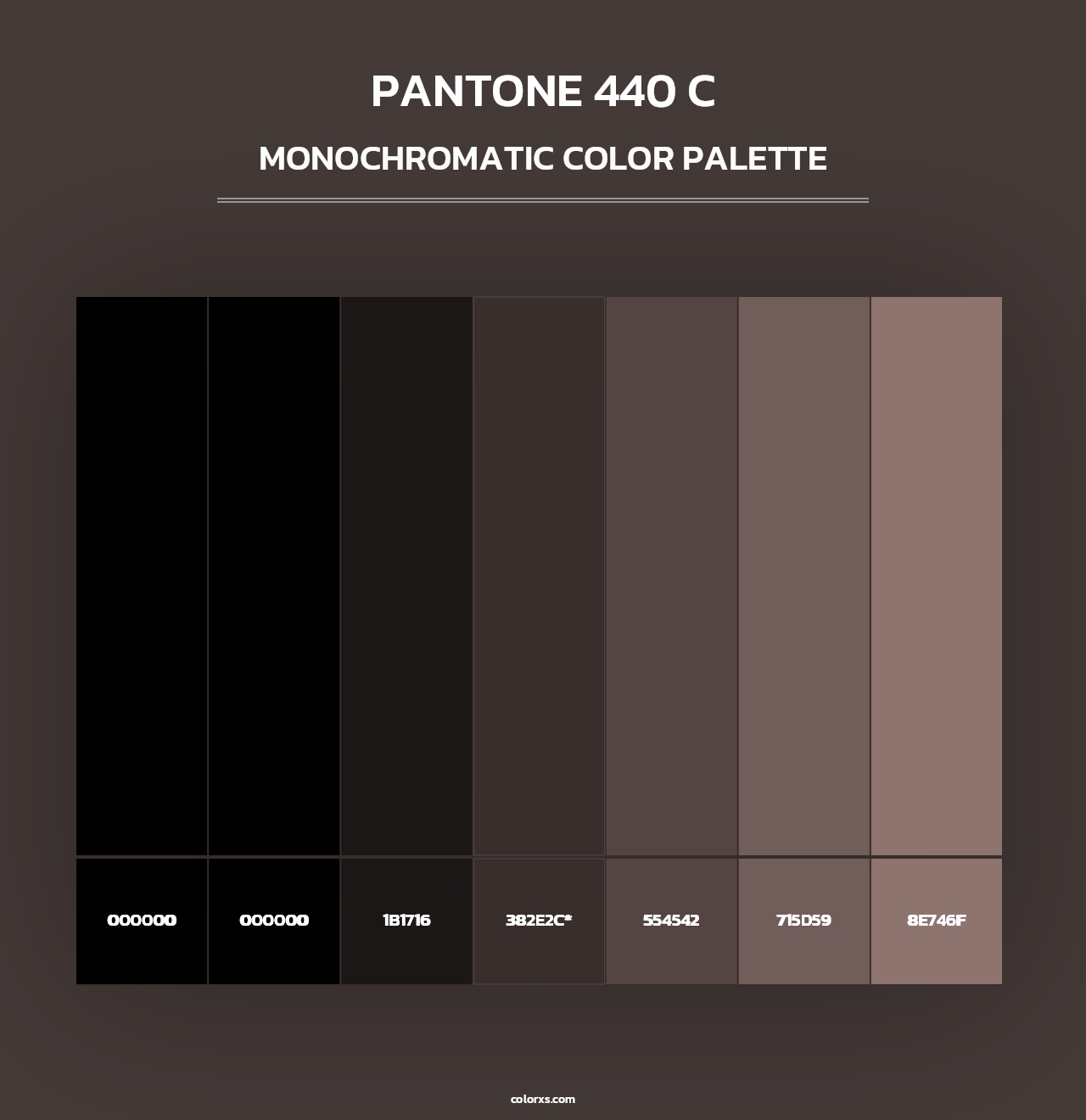 PANTONE 440 C - Monochromatic Color Palette
