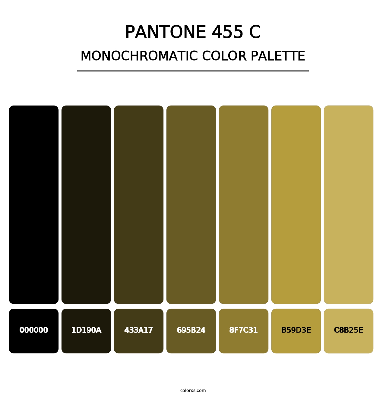 PANTONE 455 C - Monochromatic Color Palette