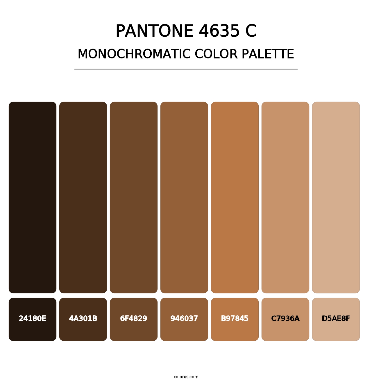 PANTONE 4635 C - Monochromatic Color Palette
