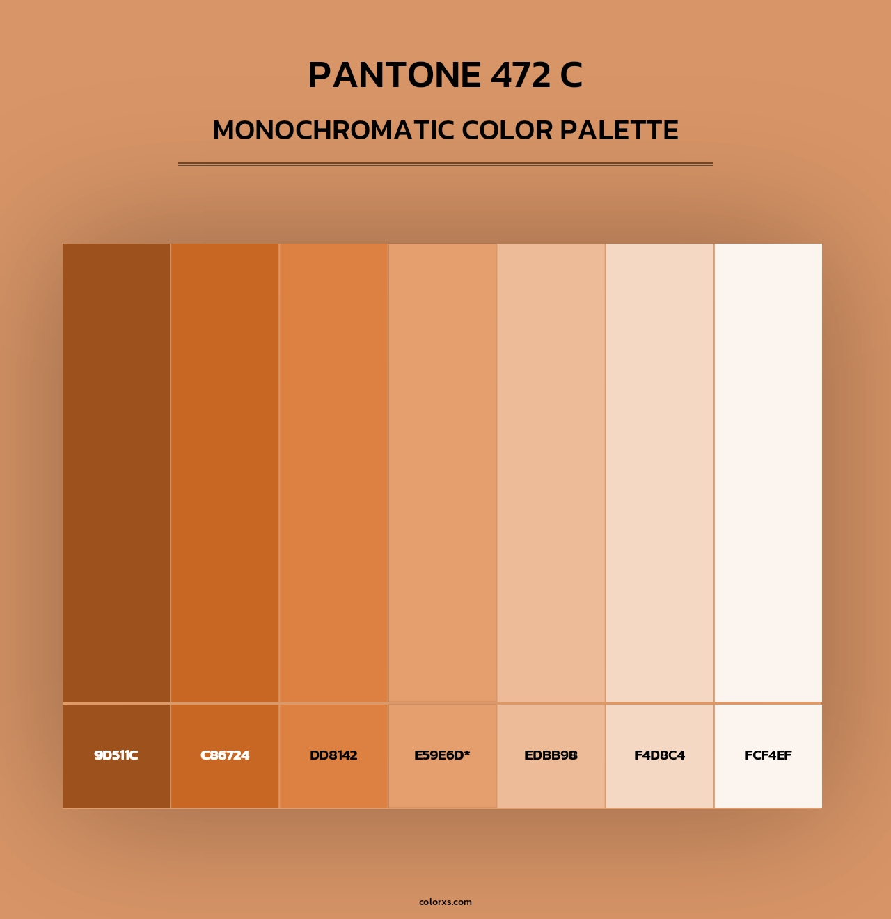 PANTONE 472 C - Monochromatic Color Palette