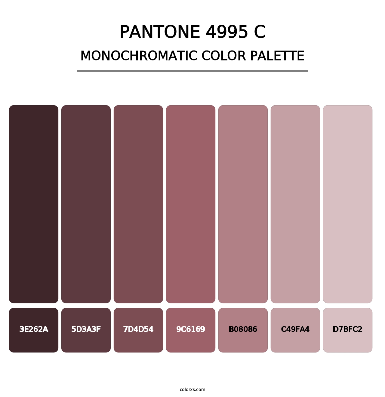 PANTONE 4995 C - Monochromatic Color Palette