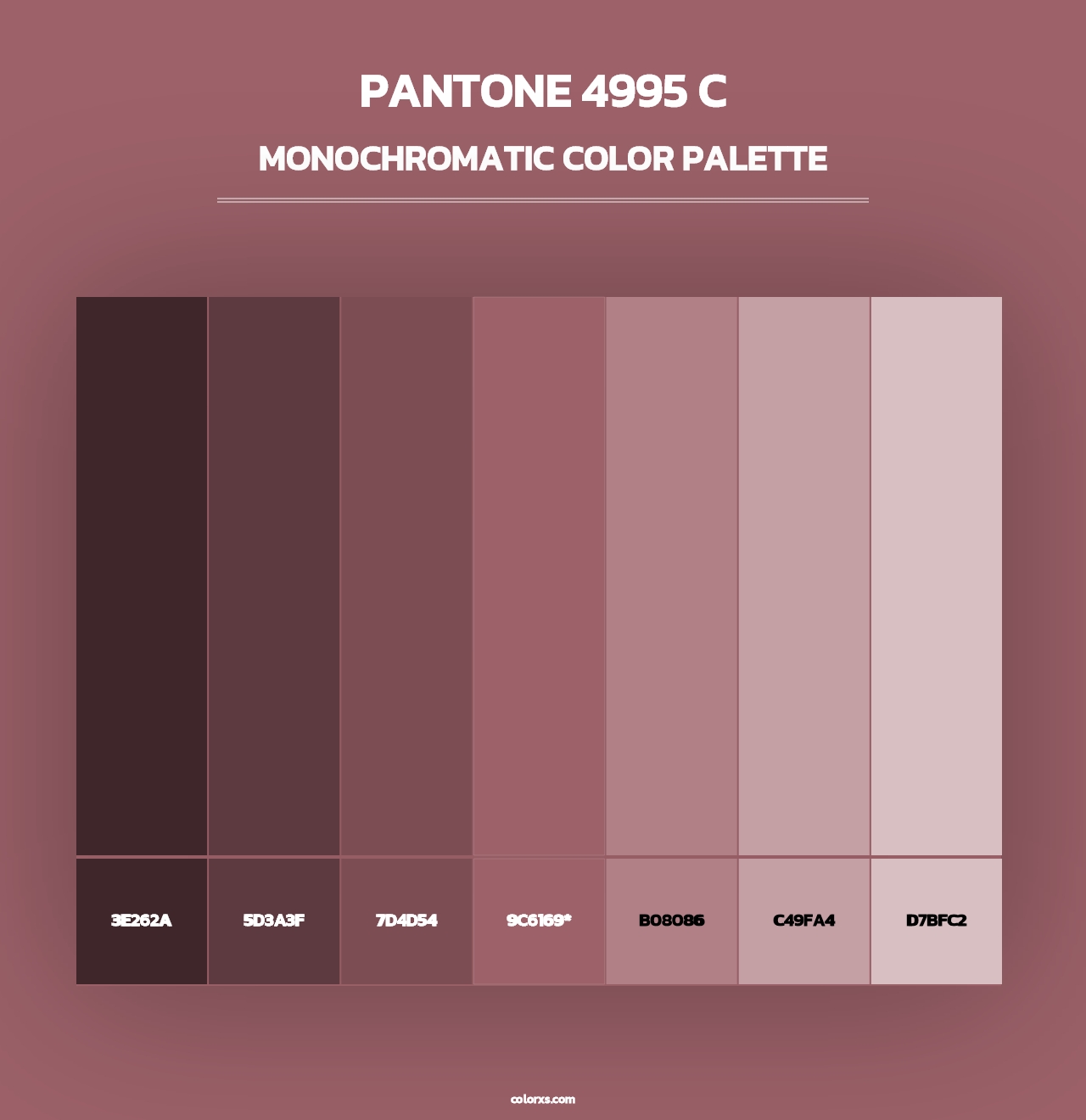 PANTONE 4995 C - Monochromatic Color Palette