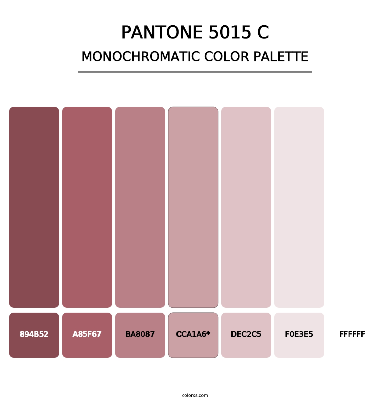 PANTONE 5015 C - Monochromatic Color Palette
