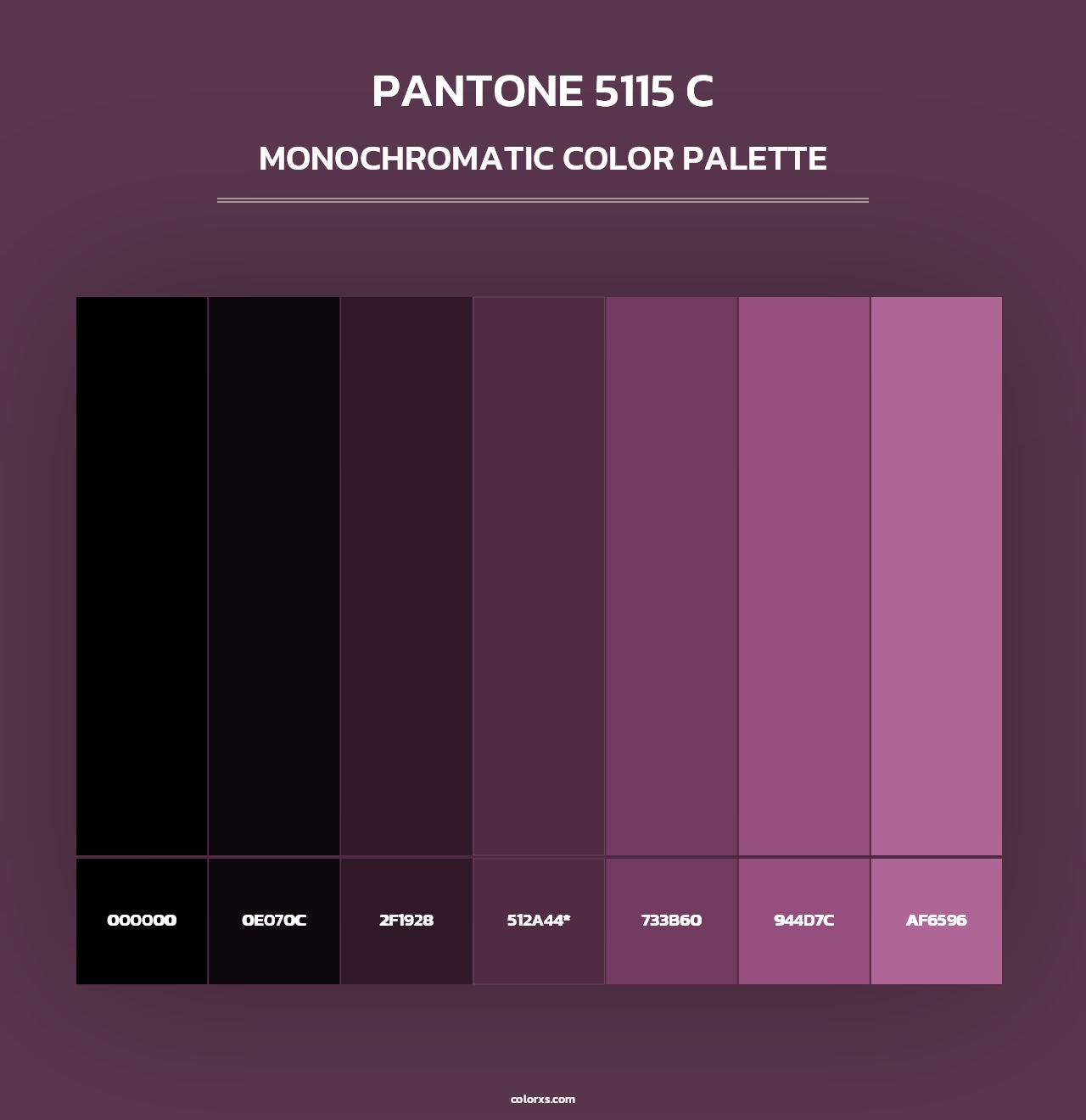 PANTONE 5115 C - Monochromatic Color Palette