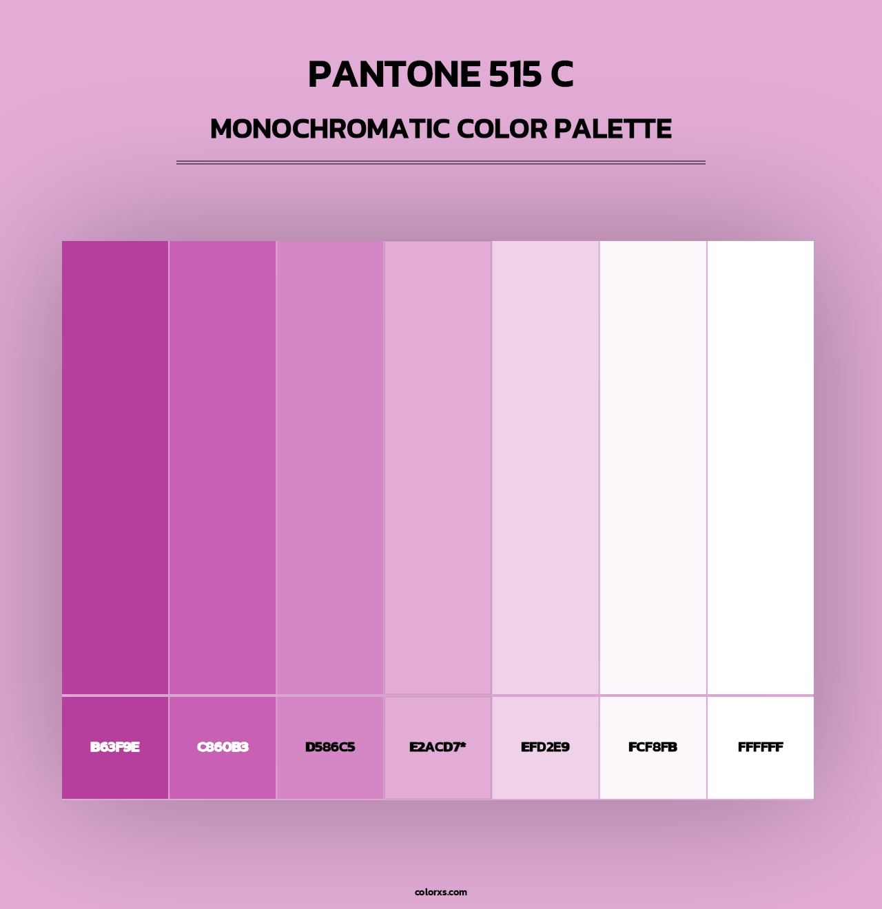 PANTONE 515 C - Monochromatic Color Palette