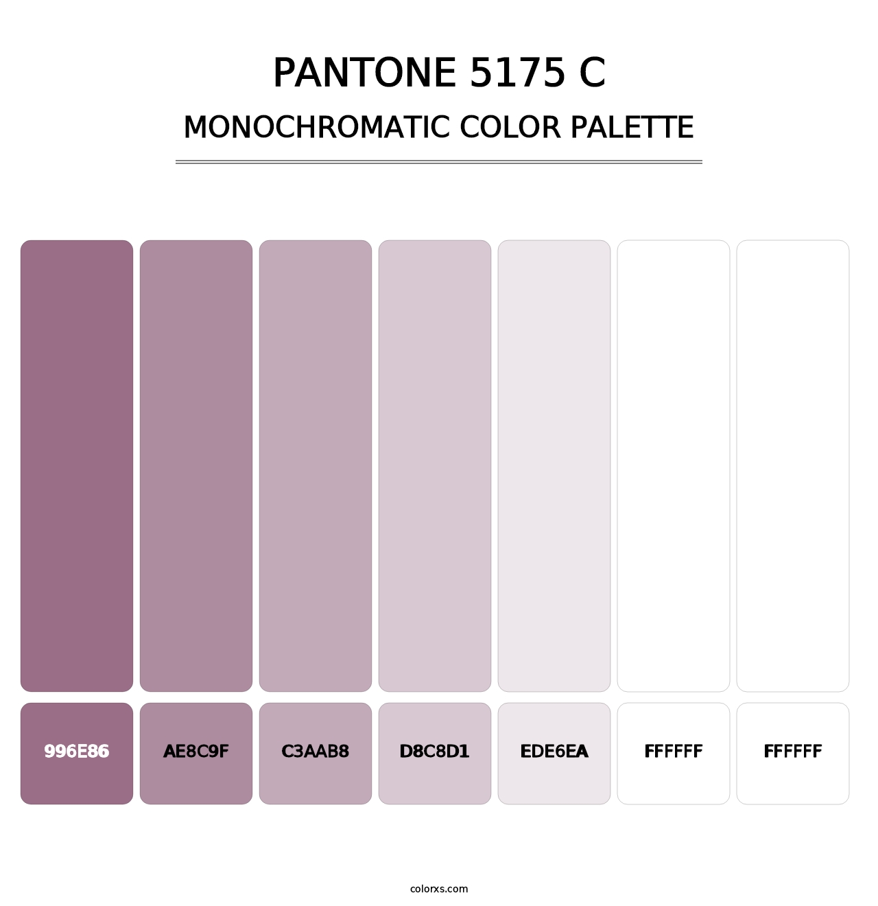 PANTONE 5175 C - Monochromatic Color Palette