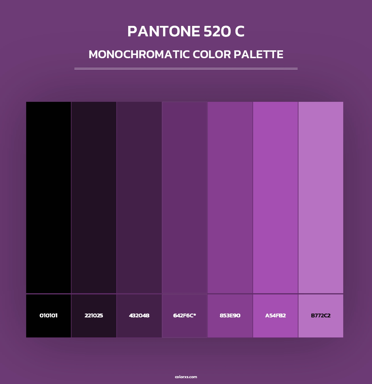 PANTONE 520 C - Monochromatic Color Palette
