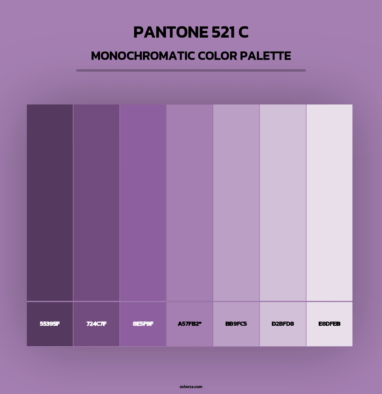 PANTONE 521 C - Monochromatic Color Palette