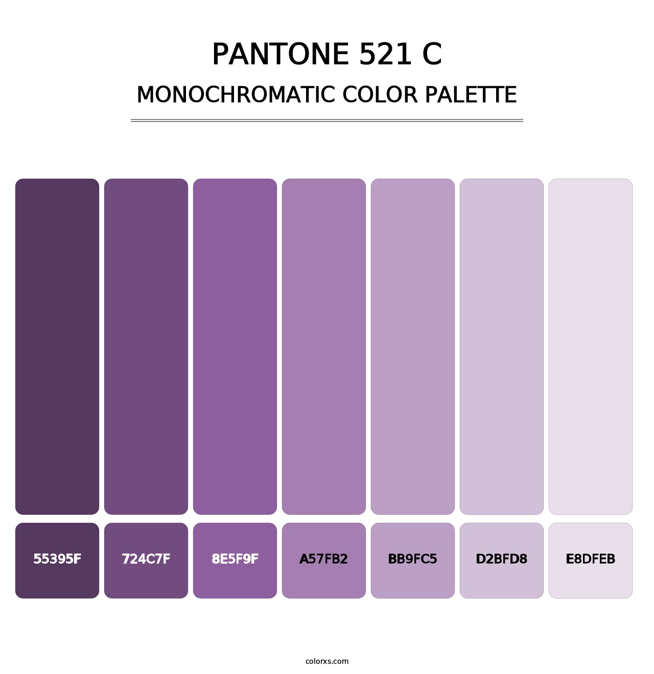 PANTONE 521 C - Monochromatic Color Palette