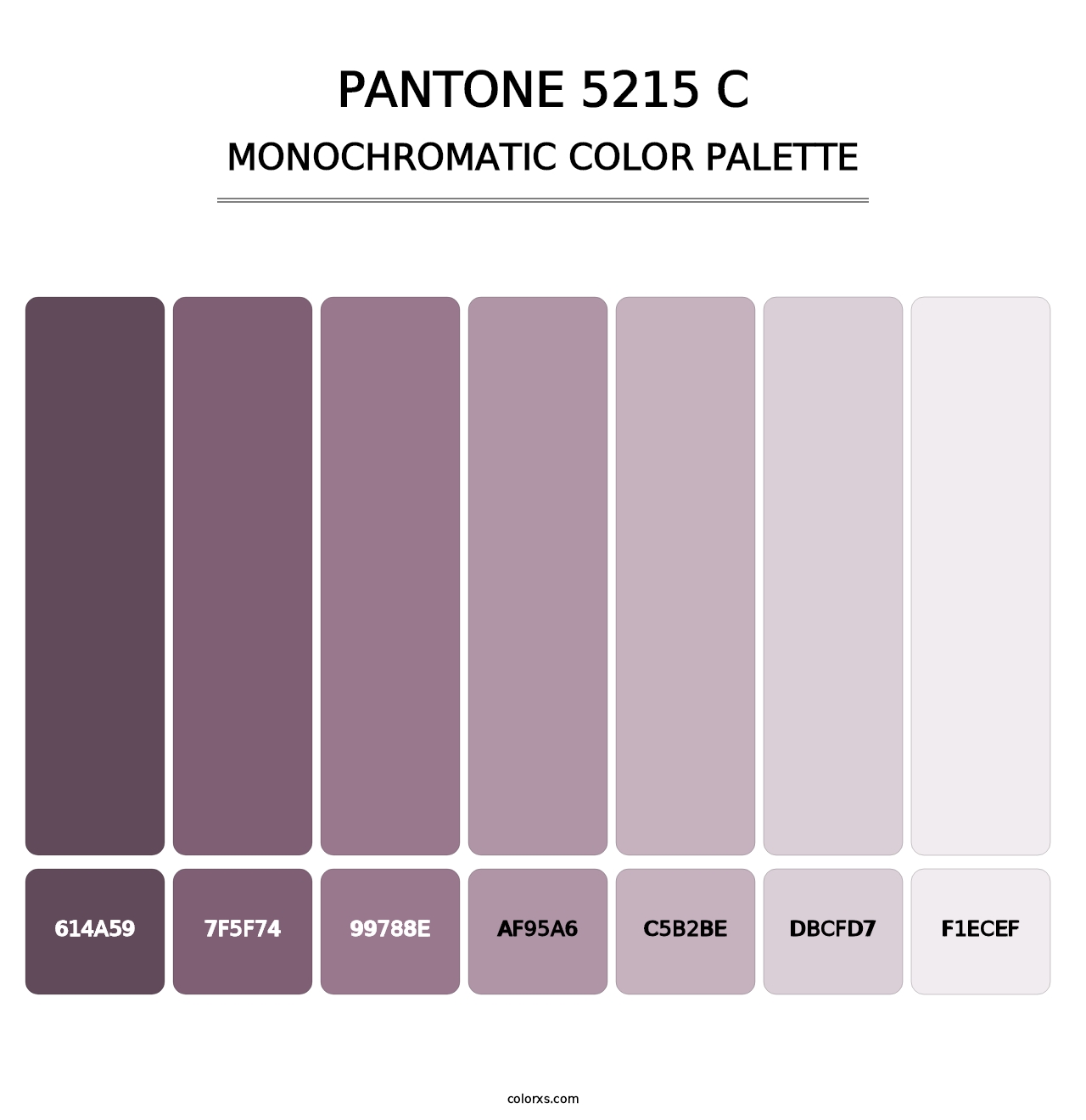 PANTONE 5215 C - Monochromatic Color Palette