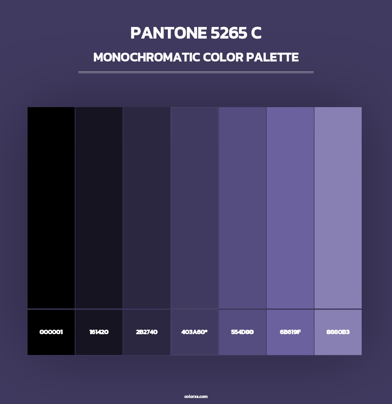 PANTONE 5265 C - Monochromatic Color Palette