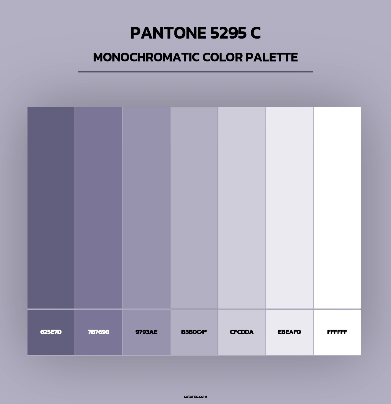 PANTONE 5295 C - Monochromatic Color Palette