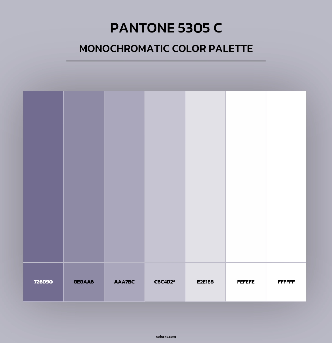 PANTONE 5305 C - Monochromatic Color Palette