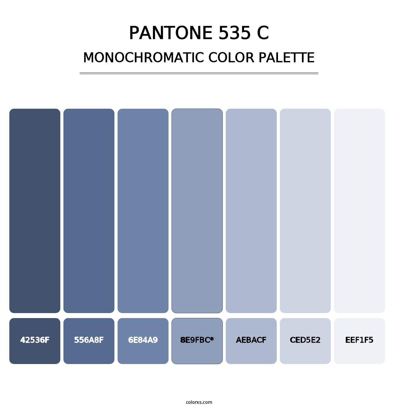 PANTONE 535 C - Monochromatic Color Palette
