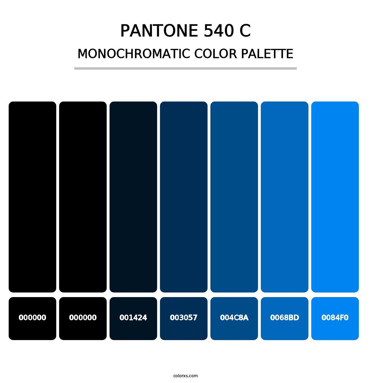 PANTONE 540 C - Monochromatic Color Palette