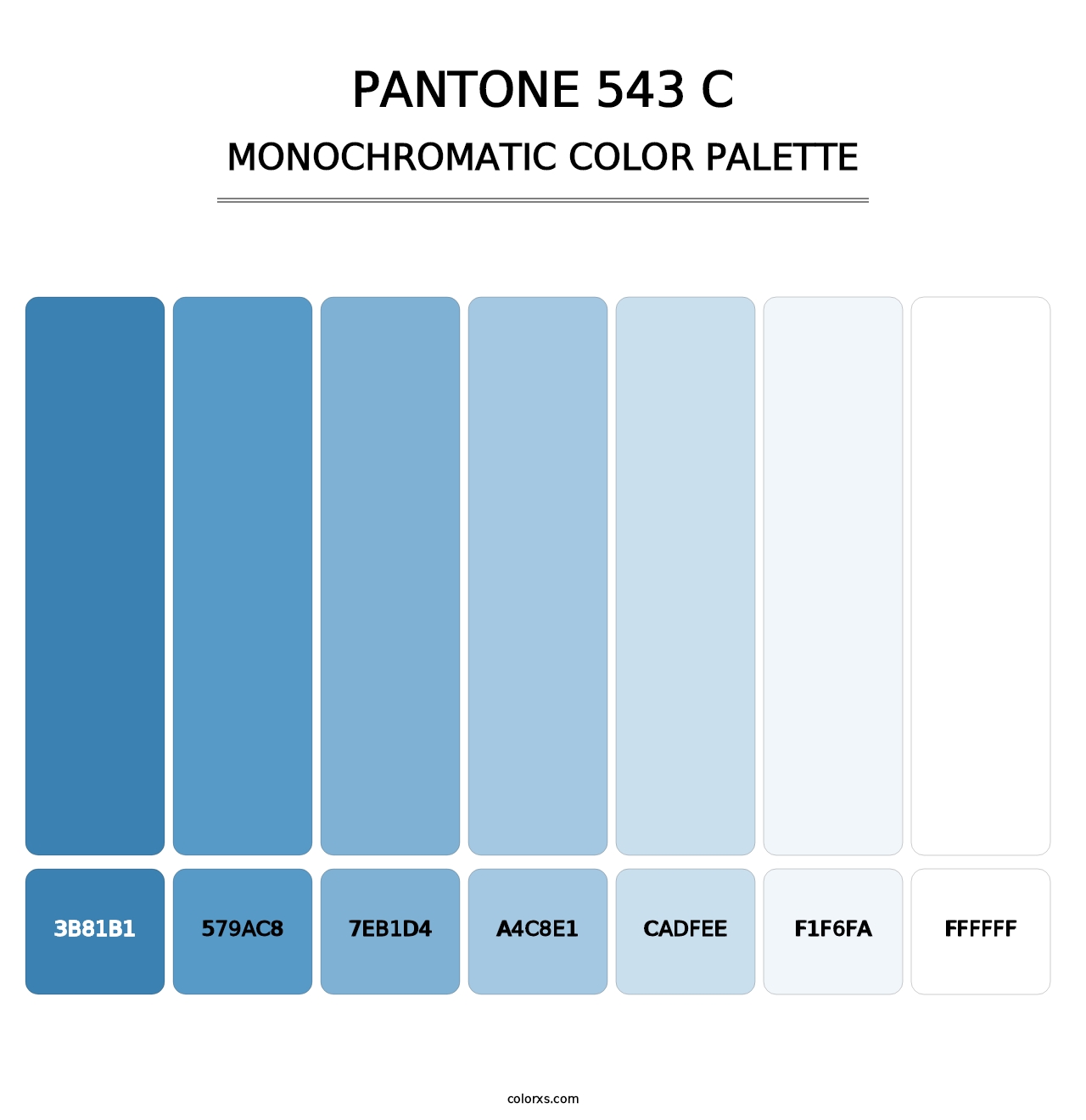 PANTONE 543 C - Monochromatic Color Palette