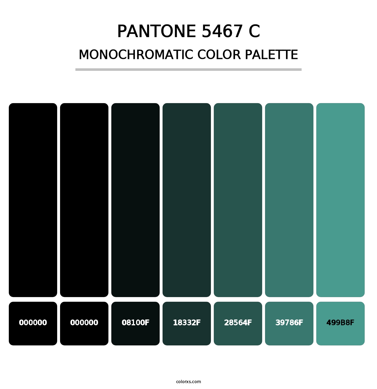 PANTONE 5467 C - Monochromatic Color Palette