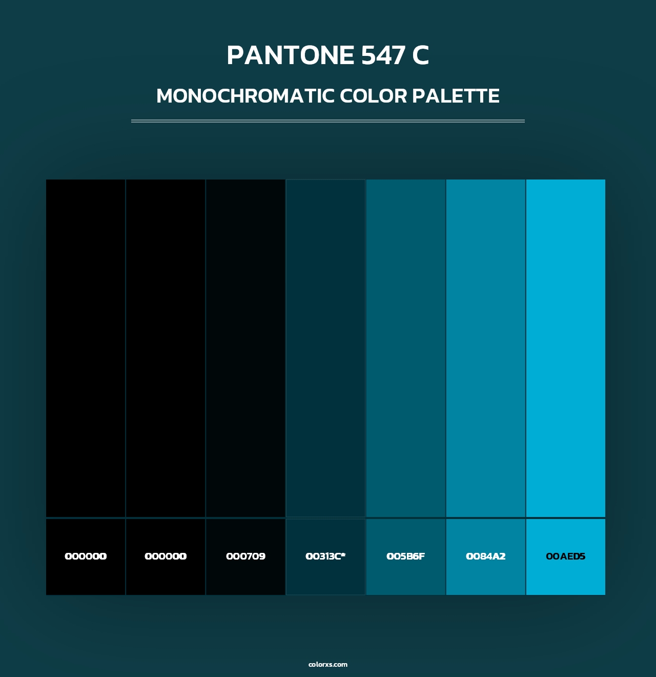 PANTONE 547 C - Monochromatic Color Palette