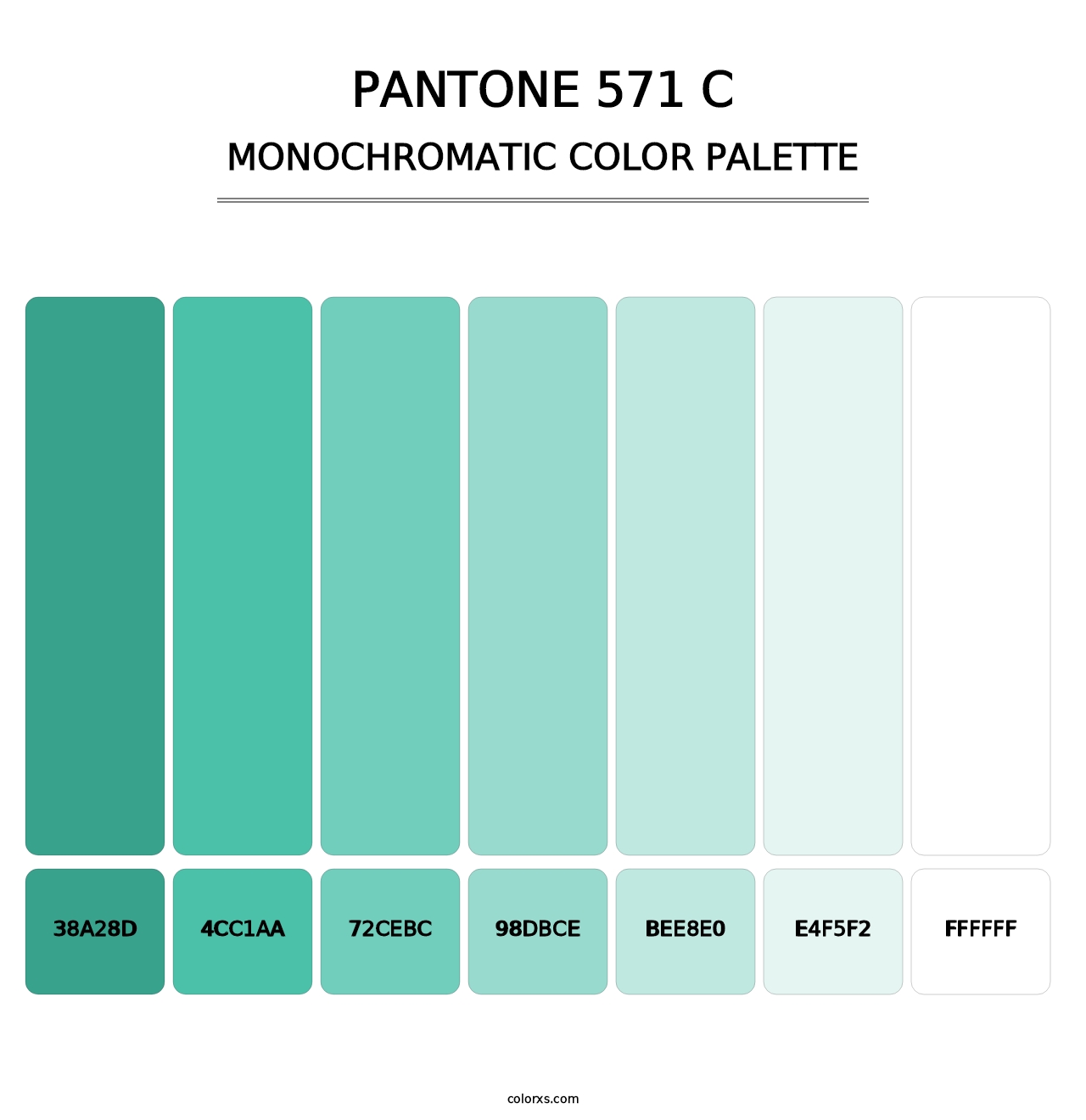 PANTONE 571 C - Monochromatic Color Palette