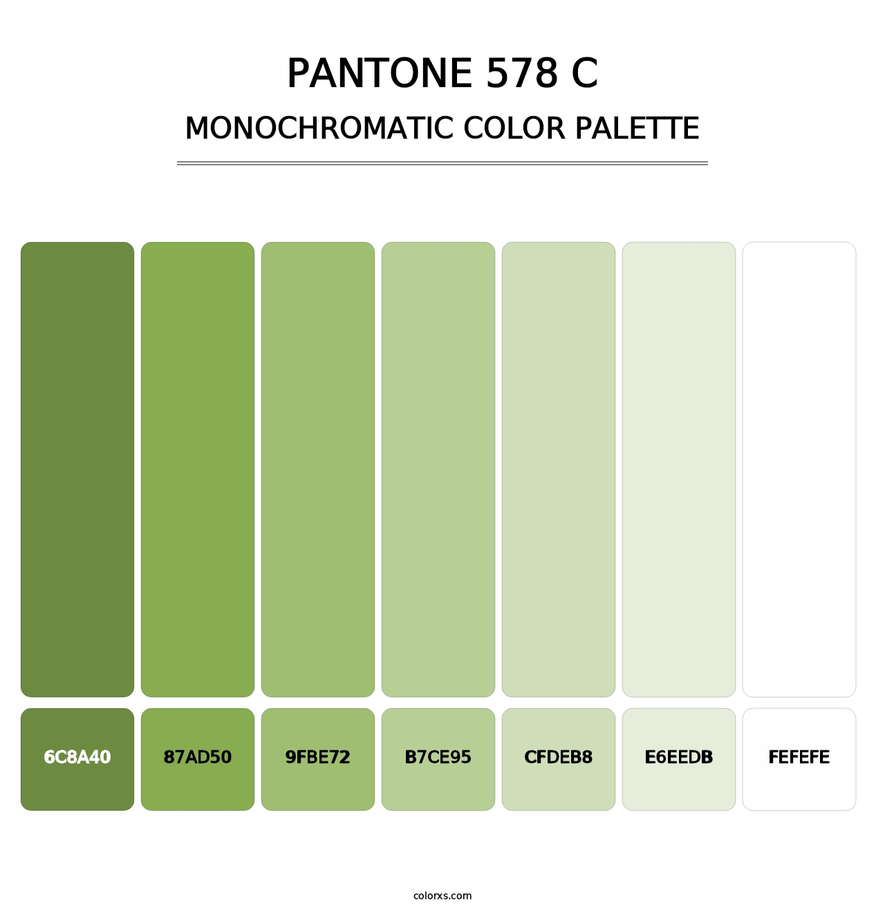 PANTONE 578 C - Monochromatic Color Palette