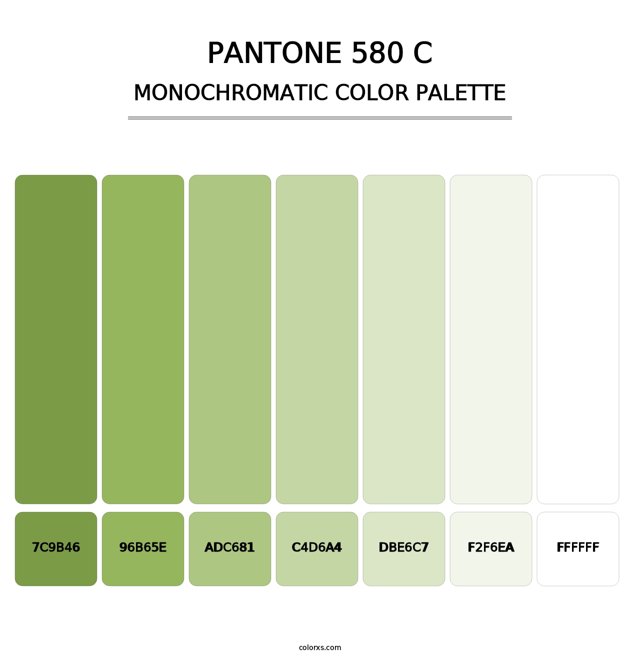 PANTONE 580 C - Monochromatic Color Palette