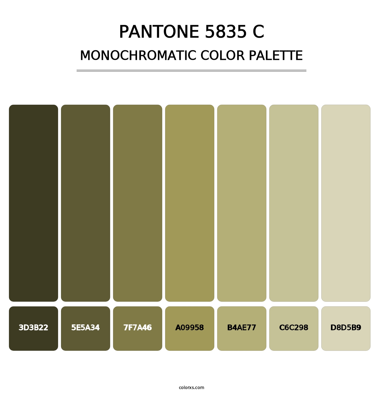 PANTONE 5835 C - Monochromatic Color Palette